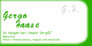 gergo haase business card